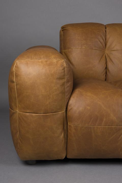 Produktbild Dutchbone Sofa Hackman 3-Seater Leather Cognac (3-Sitzer)