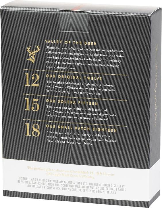 Immagine prodotto Glenfiddich Collezione di degustazione (Single Malt, Whisky scozzese, 3 x 5 cl)