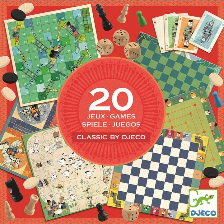Actual product image Djeco Classic Box (30 games) (German, English, Italian, French)