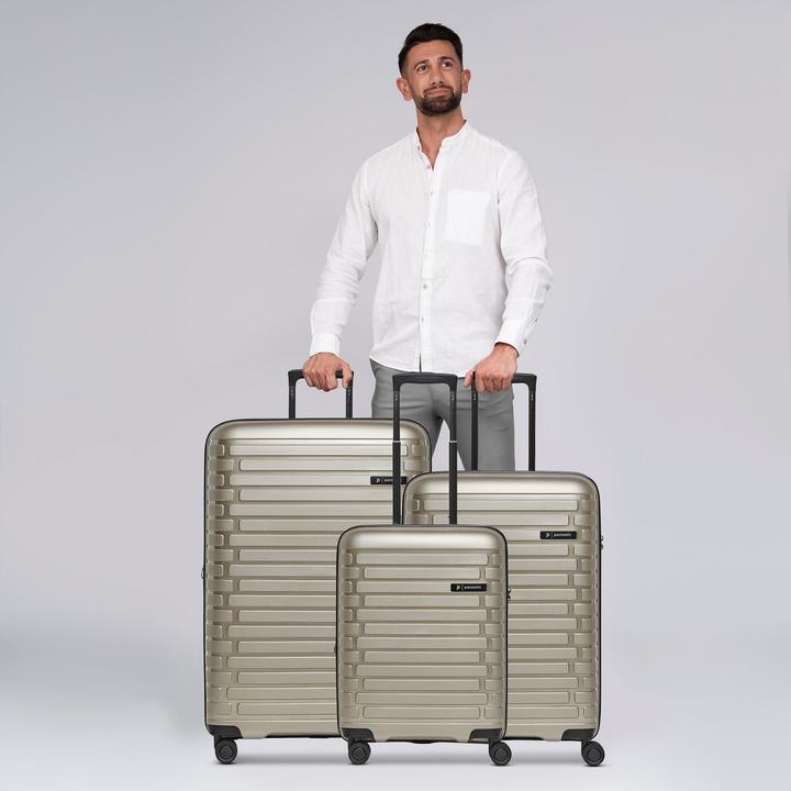 Actual product image Pactastic Collection 04 THE THREE SET + 4 wheels suitcase set, 3-piece with stretch fold (216 l)