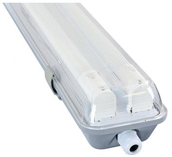 Actual product image Scharnberger+Hasenbein LED moisture-proof diffuser light 710x100x85mm IP65 2-flame for LED tubes T8 max.25W (G13)