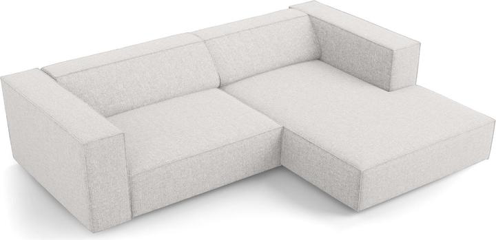 Actual product image Cosmopolitan Design Right Corner Sofa, "Arendal", 3 Seats, Light Grey, 224x166x70 Made in Europe (Corner sofa)