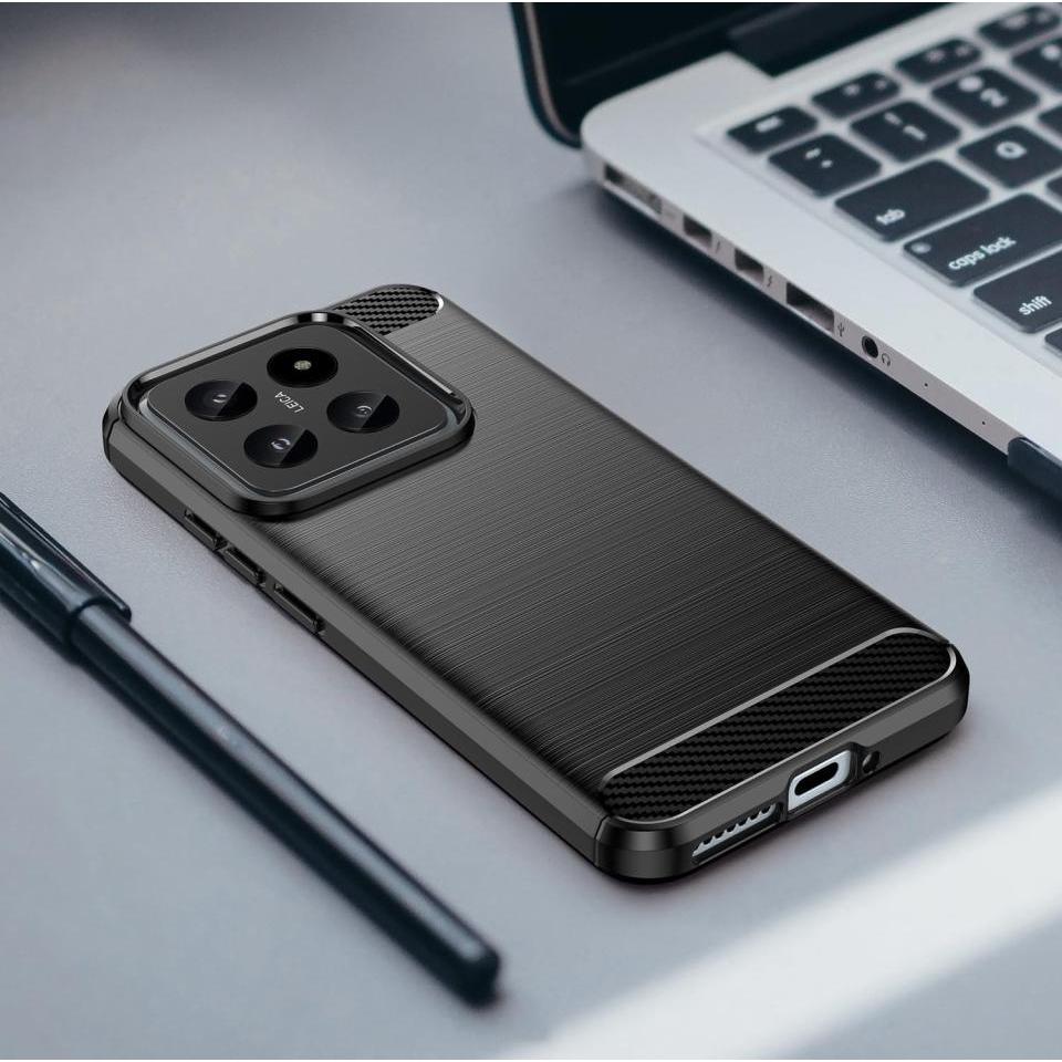 Thumbnail - Screenguard Carbon Brushed Soft (Xiaomi 14), Smartphone Hülle, Schwarz