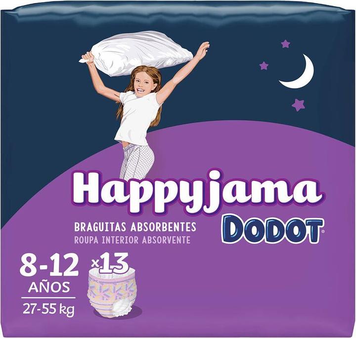 Produktbild Dodot HAPPYJAMA NIÑA T-8 braguita 8-12 años 13 u (Gr. 8, Tragepack, 13 Stk.)