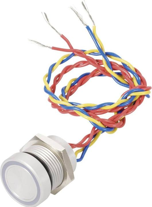 Actual product image Saia-Burgess Silver piezo actuated pushbutton switch