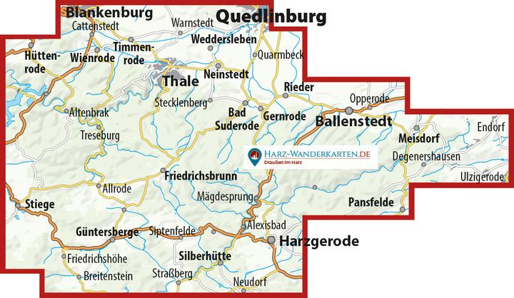 Produktbild Luchs-Wanderkarte Selketal-Stieg und Bo