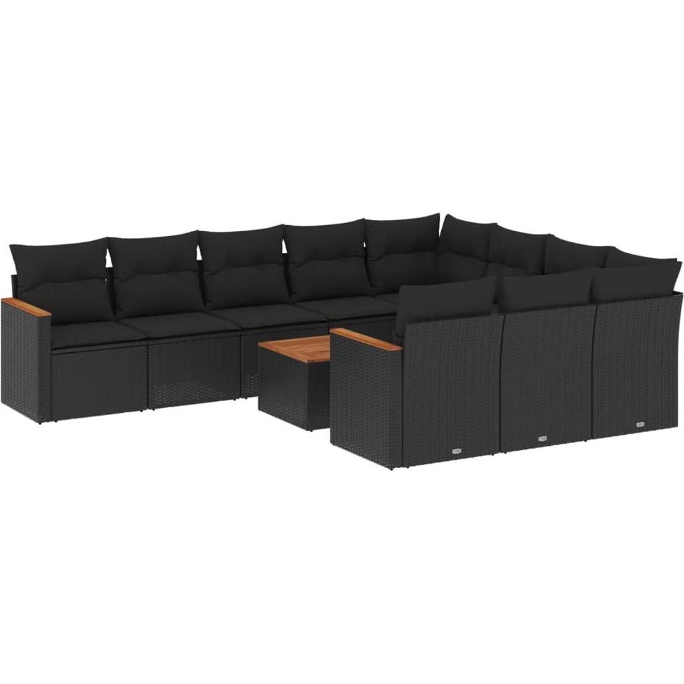 VidaXL, Gartenlounge, 10-tlg. Garten-Lounge-Set mit Kissen