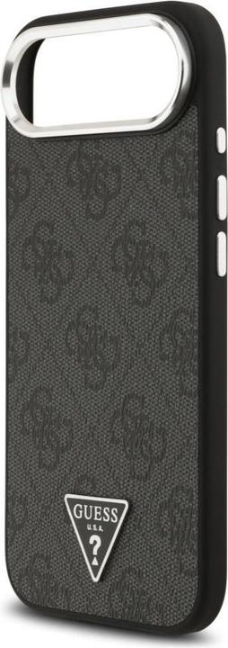 Produktbild Guess Case Magsafe 4G PU Leather Case With Triangle Logo And Silver Metal Camera Frame For iPhone 17 (Apple iPhone Air)