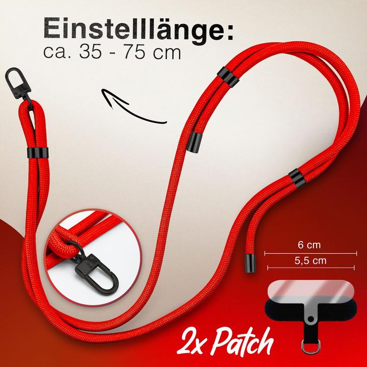 Image du produit Nalia HoldMe Lanyard Handykette - Universal Trageband für Smartphones - Verstellbar, Soft & Elastisch