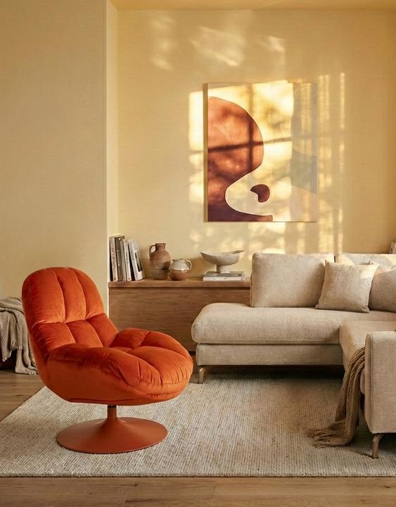 Immagine prodotto White Label Living Lounge Chair Beefy Orange