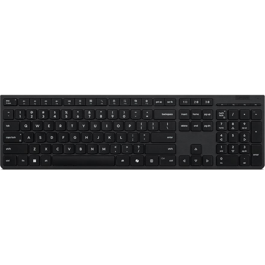 Lenovo 4Y41R64540 (USA, Kabellos), Tastatur, Schwarz