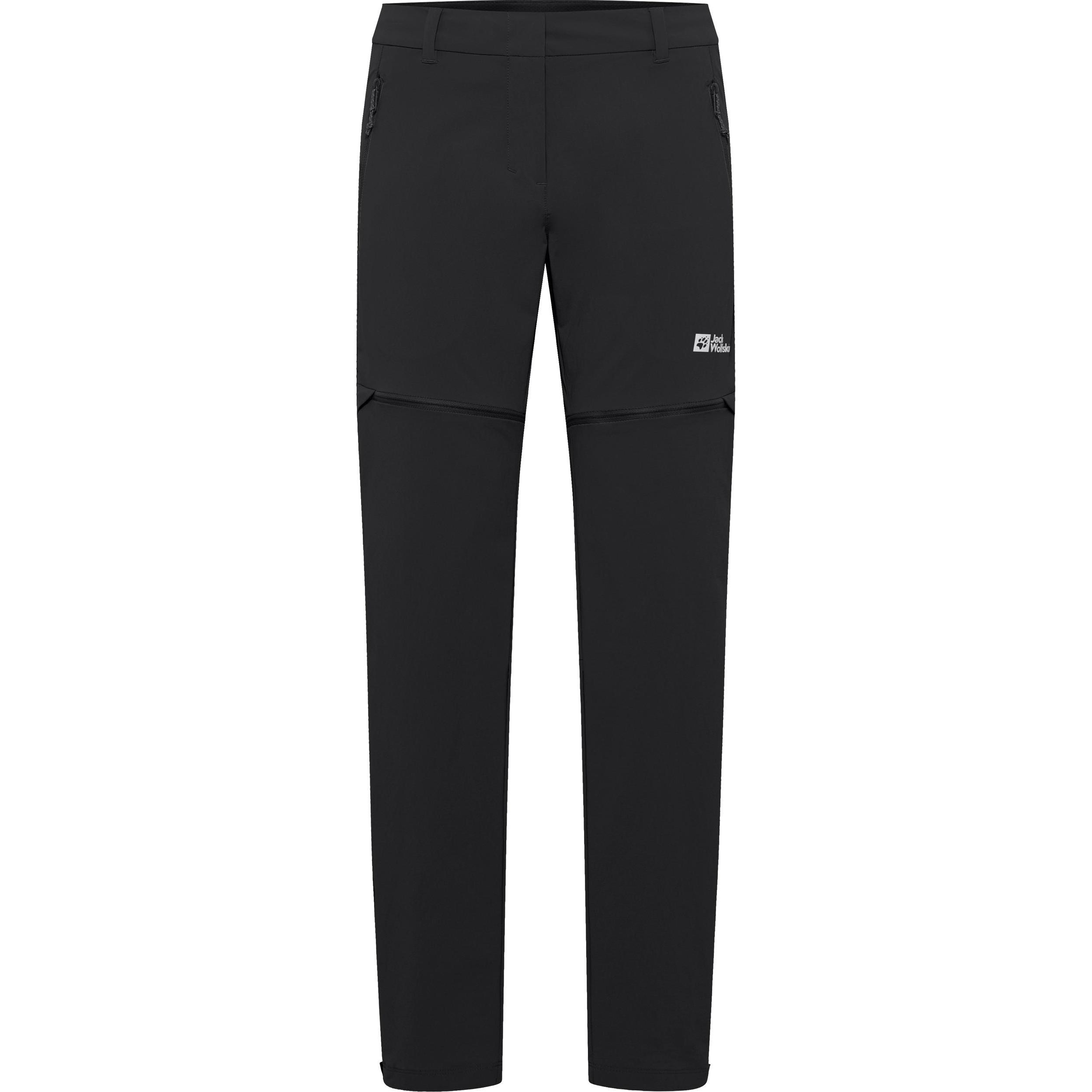 Jack Wolfskin, Damen, Outdoorhose, Hikeout Zip Away Pants W (42), Schwarz, 42