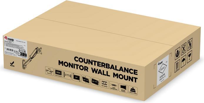 Image du produit equip Support mural 17"-32"/564mm 1TFT avec vision à 360 (Mur, 32", 9 kg)