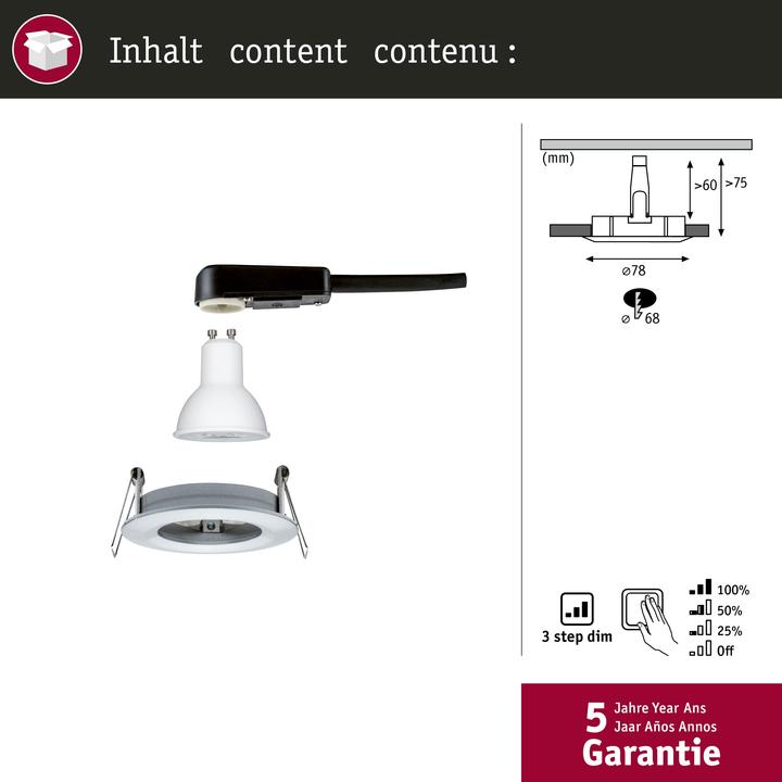 Produktbild Paulmann Einbauleuchte Nova Set (460 lm, GU10)