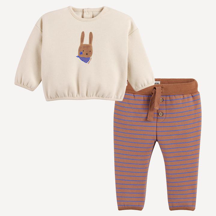 Actual product image La Redoute Collections Baby-Set aus Sweatshirt und Hose aus Molton (92)