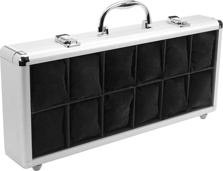 Safe aluminium DESIGN Uhrenkoffer für 12 Uhren