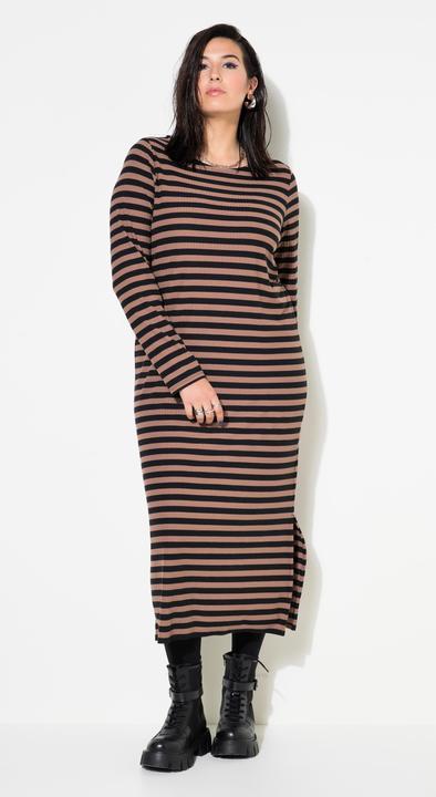 Produktbild Studio Untold Jersey-Midikleid, A-Linie, Rippjersey, Ringel (54)