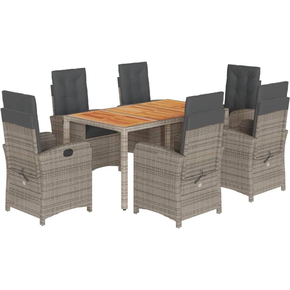 Thumbnail - VidaXL, Gartentisch + Balkontisch, 10-tlg. Garten-Lounge-Set mit Kissen (90 cm)