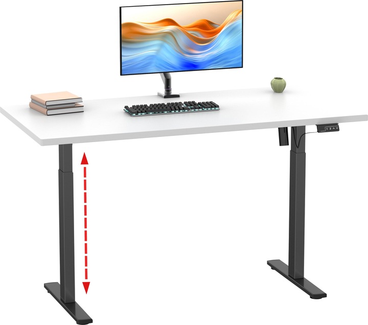 Actual product image VCM Desk adjustable Lona 110x50 sw (110 x 50 x 120 cm)