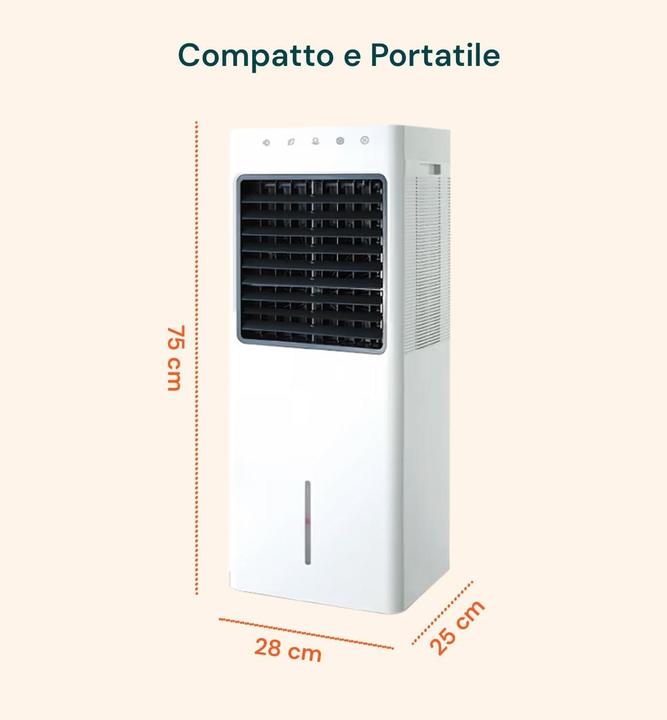 Avilia Luchtkoeler mit Kalt-/Warmfunktion, 8-Liter-Tank, Fernbedienung, Touch-Control und Ionisator