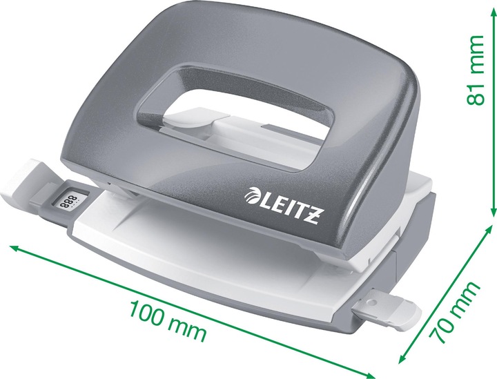 Produktbild Leitz Locher + Hefter WOW metallic rot