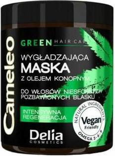 Delia Cosmetics Cameleo - Green Hair Care smoothing mask with hemp oil for unruly hair 250ml (250 ml)