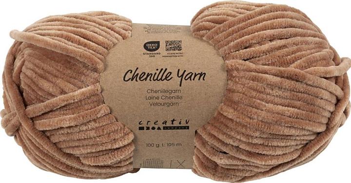 Produktbild Creativ Company Velour Yarn, L: 105 m, needle 5-6, beige, 100 g/ 1 ball (105 m)