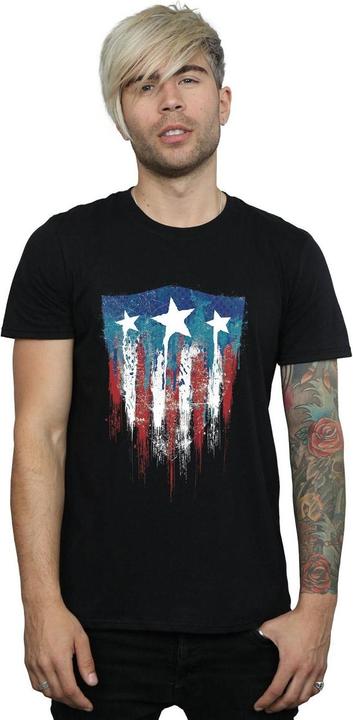 Produktbild Captain America Flagge Schild TShirt (S)