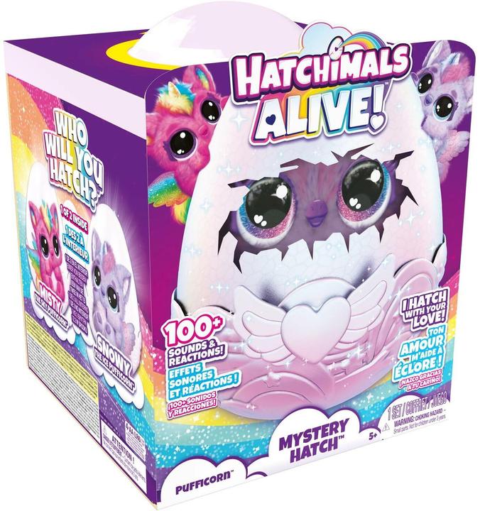 Actual product image Hatchimals Puffacorn Alive Secret Hatch