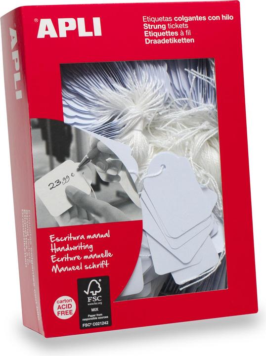 Actual product image Agipa Merchandise tag, 15 x 24 mm, white (1000x)