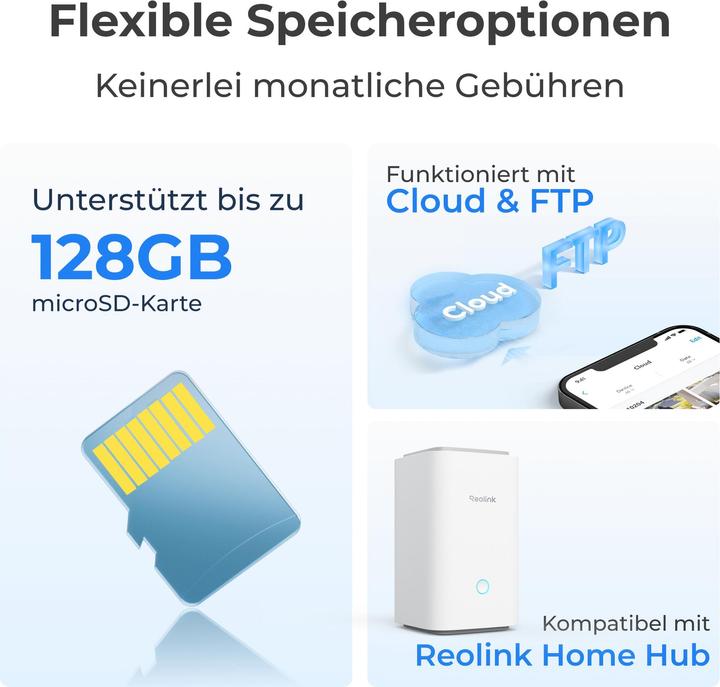 Produktbild Reolink Hub 1 + Argus Series B320-B + Solarpanel (1920 x 1080 Pixels)