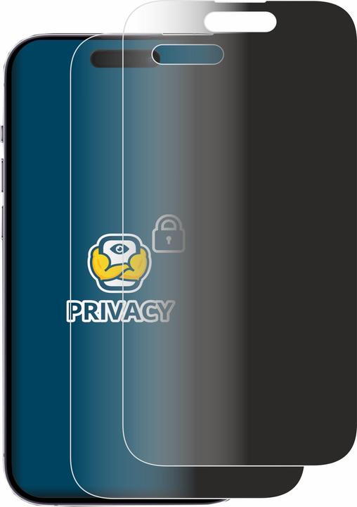 Actual product image BROTECT Anti-spy privacy film Blue light protection film (2 Piece, Apple iPhone 14 Pro)