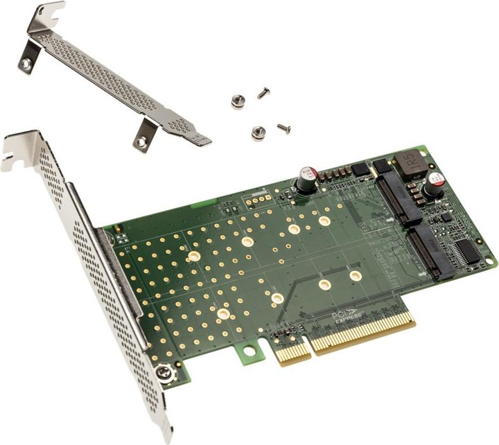 Actual product image Delock PCI Express x8 Card to 2 x internal NVMe M.2 Key M