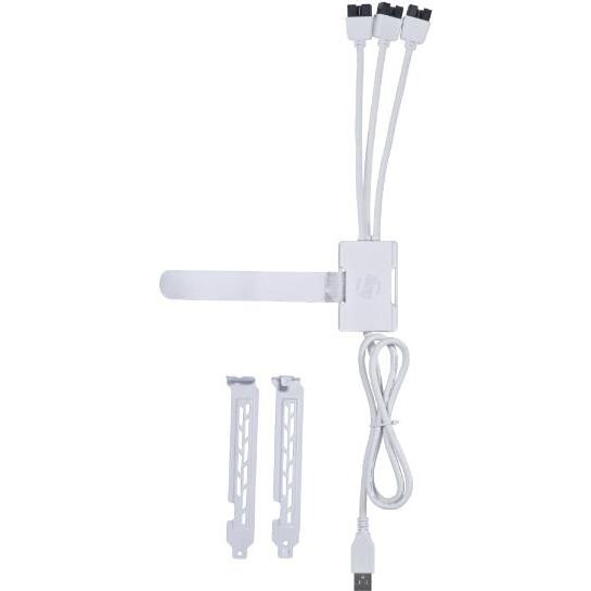 Lian-Li PW-U2TPAW USB Hub - weiss (USB-A, 4 Ports), Dockingstation + USB Hub, Weiss