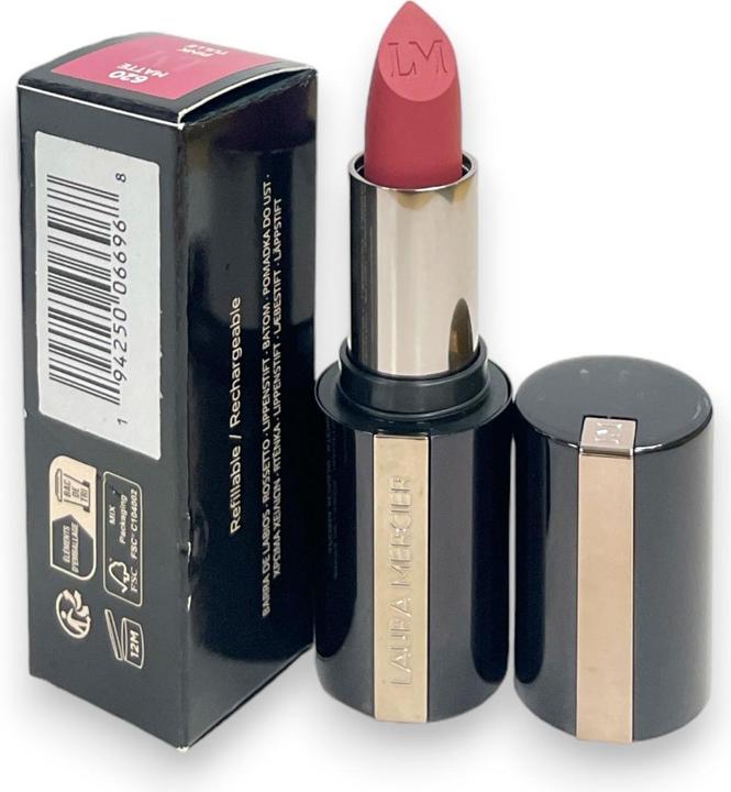 Actual product image Laura Mercier - Caviar Smoothing Matte Lipstick 3.8 g - Shade: 620 Pink Tulle (620 Pink Tulle)