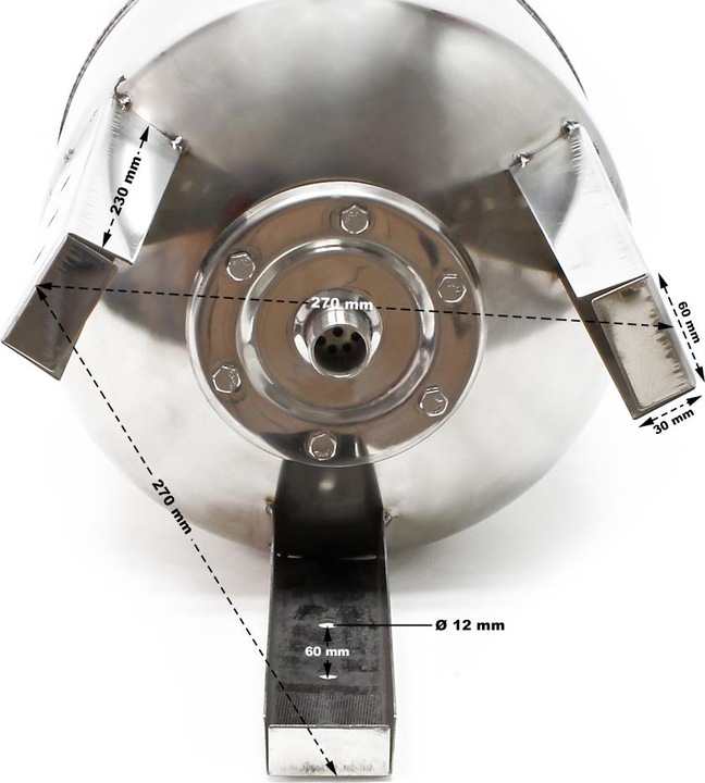 Image du produit Wiltec 50L INOX Réservoir pression à vessie pour la surpression domestique cuve ballon suppresseur pompe (Pompe à eau domestique)