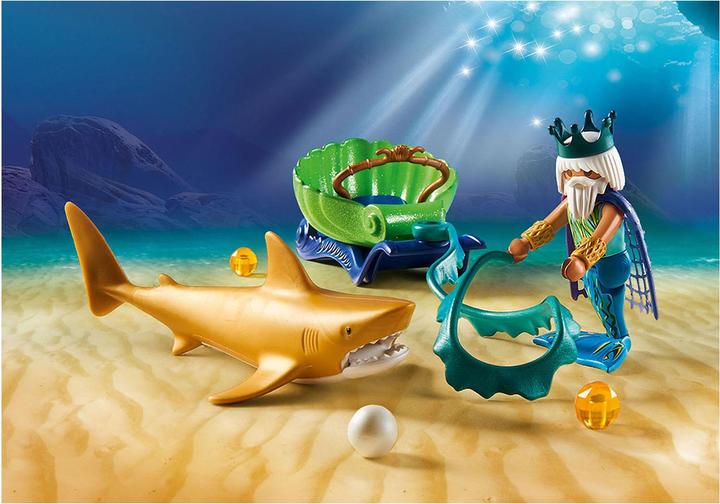 Actual product image Playmobil King of the sea with shark carriage (70097)