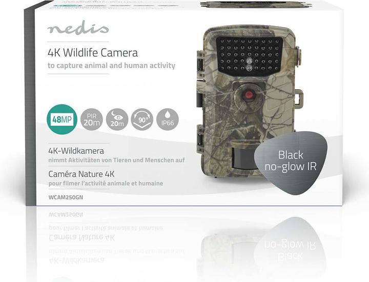 Actual product image Nedis WCAM250GN Wildlife Camera 4K@10fps 48.0 MPixel 4 MPixel CMOS IP66 Coverage: 20.0 m Mo