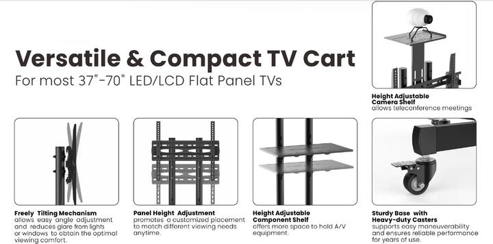 Actual product image equip Multifunktions LCD-TV Wagen (LCD, 70", 50 kg)