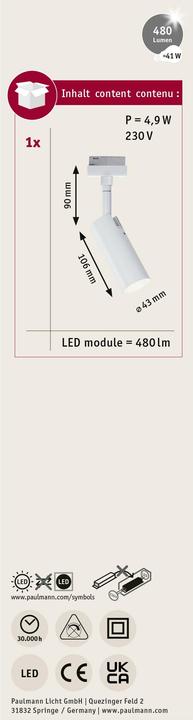 Produktbild Paulmann URail Spot Tubo (415 lm)