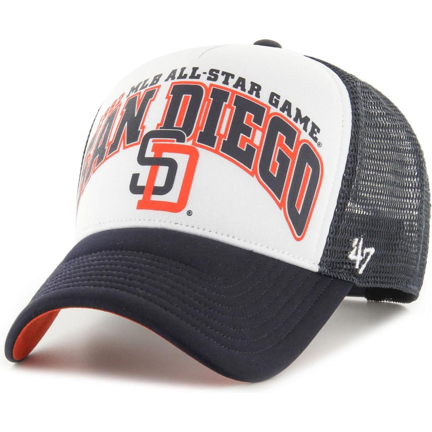 47 Brand, Herren, Cap, Mesh Trucker Cap - Foam Champ San Diego Padres, Weiss