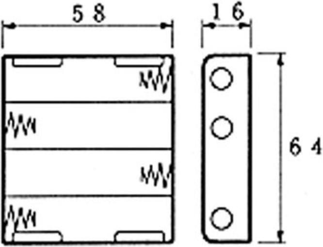 Produktbild Velleman Batteriehalter BH341B, 4x AA 1 Stück