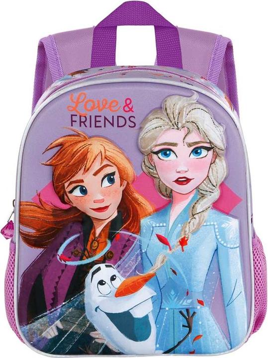 Productafbeelding Karactermania Frozen 2 Friends-Kleine 3D Rugzak, Fuchsia, 26 x 31 cm, Inhoud 8,5 L
