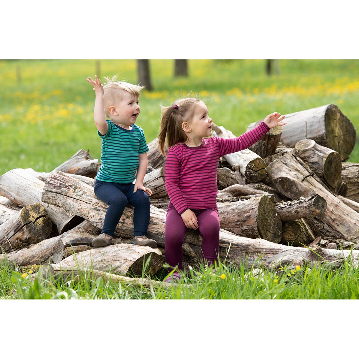 Thumbnail - Engel Natur, Funktionsshirt, Kinder Shirt, langarm (92), Violett, 92