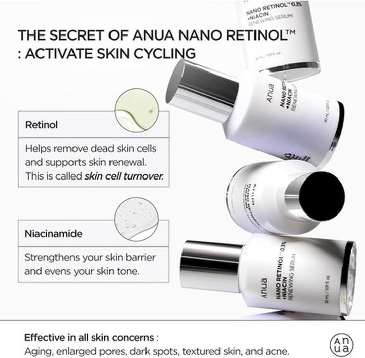 Produktbild Anua Nano Retinol 0.3% + Niacin (30 ml)