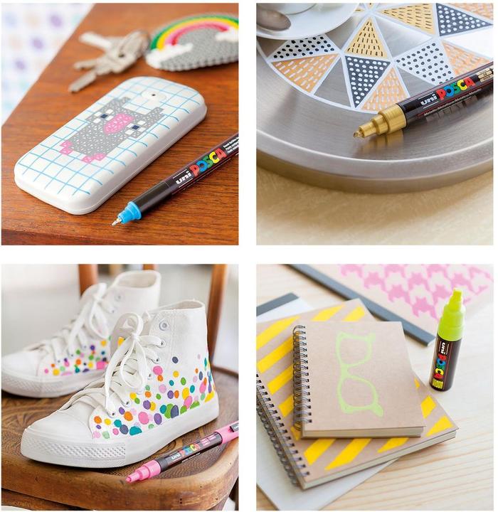 Actual product image Uni-ball Felt-tip pen (White, 8 mm, 2 pcs.)