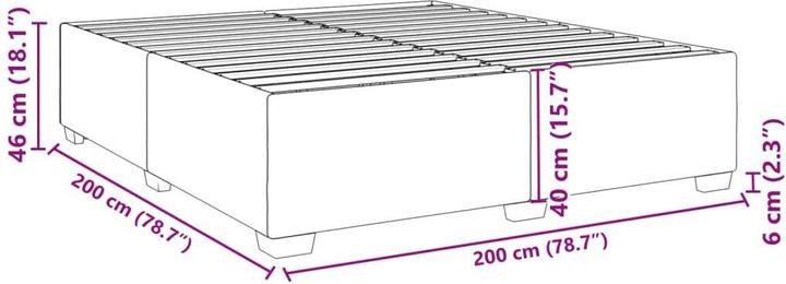 Image du produit vidaXL Cadre de lit en similicuir (200 x 200 cm)