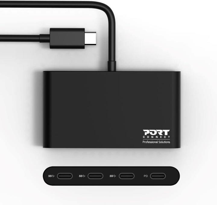 Actual product image Port Designs USB HUB TYPE C - 4 PORTS TYPE C - PD 100W (USB-C, 5 ports)