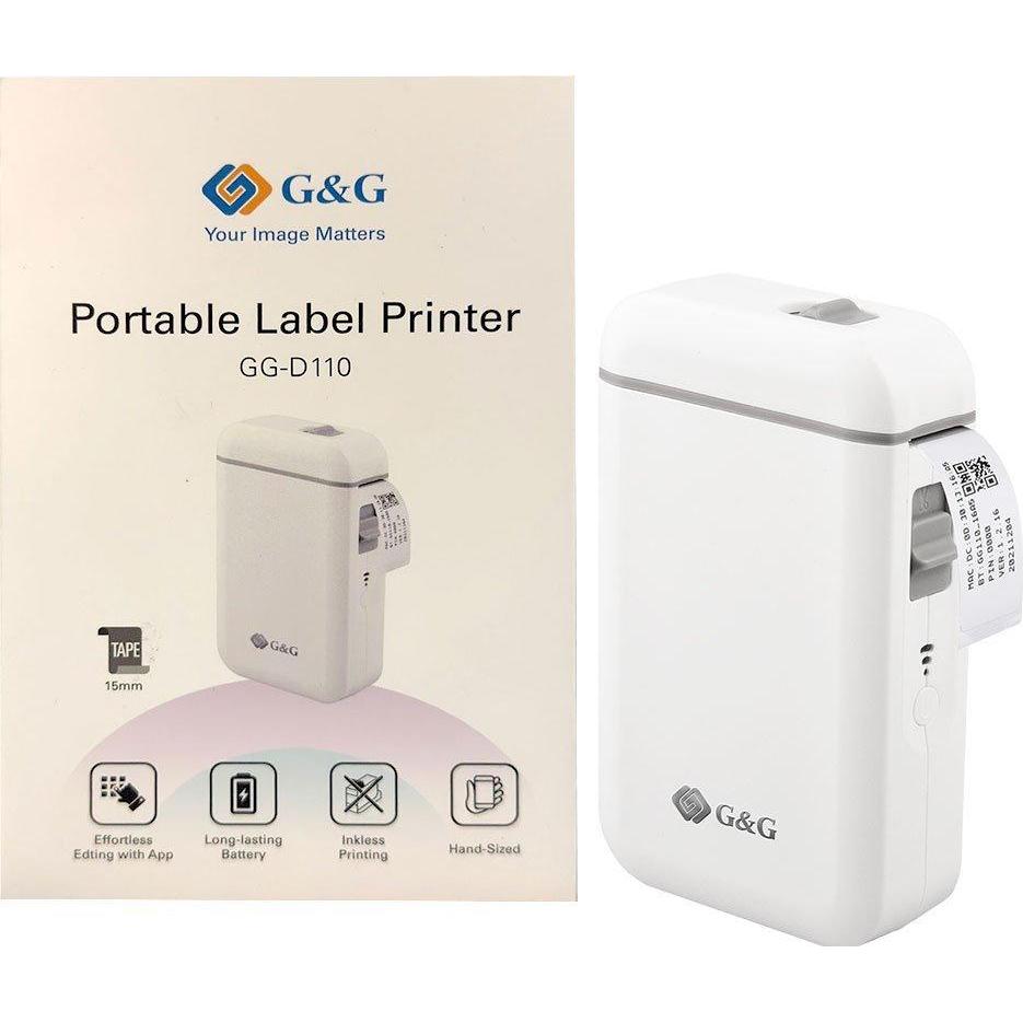 G&G GG-D110 Beschriftungsgerät für 15mm Etiketten, Etichettatrice, Bianco