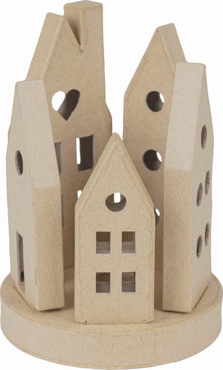 Actual product image Décopatch Teelichthalter "Häuser", 6-tlg. Pappmache